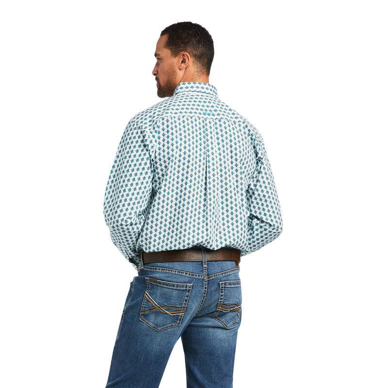 Ariat Derek White Print Button Down Men's Shirt 10039249