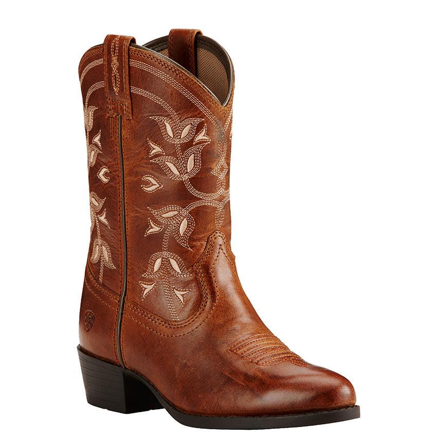 Ariat Desert Holly Brown/Red Leather Kids Western 10018647