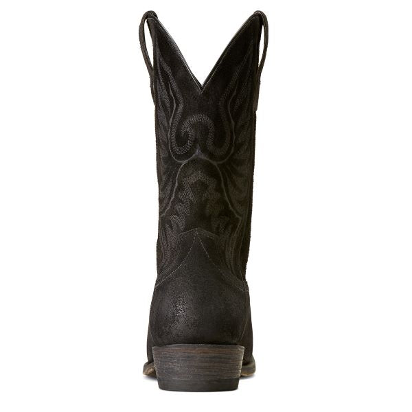 Ariat Distressed Black Suede Circuit High Stepper Square Toe Men's Western Boots 10046896