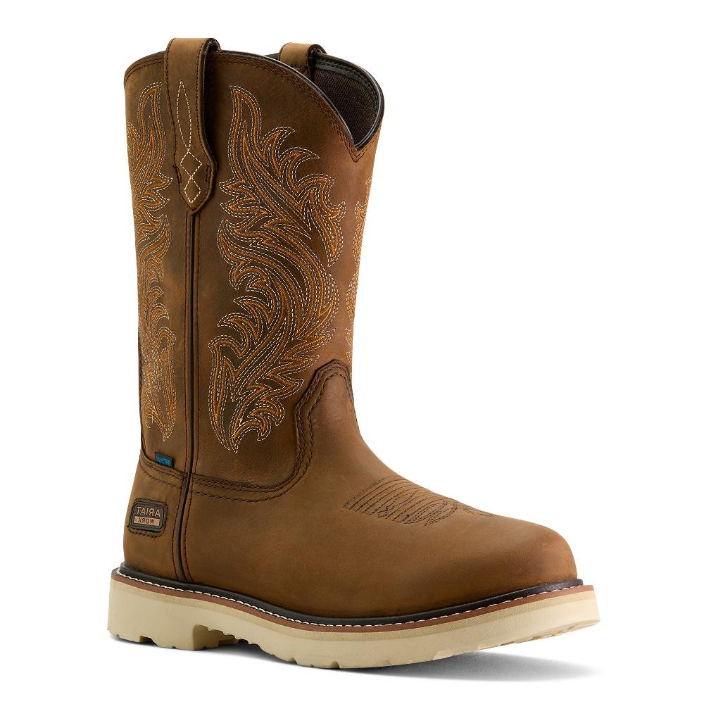 Ariat Distressed Brown Activator Argo Waterproof Men's Round Toe Work Boots 10063860