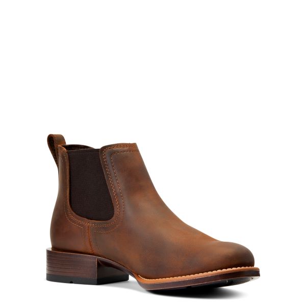 Ariat Distressed Brown Booker Ultra Round Toe Men's Western Boots 10040374