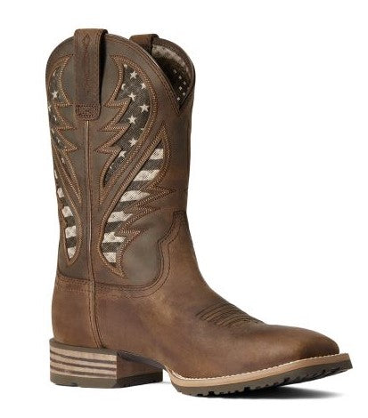 Ariat Distressed Brown Hybrid VentTek Mens Western Boots 10038340