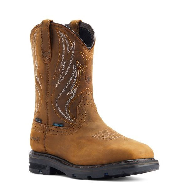 Ariat Distressed Brown Sierra Shock Shield Waterproof Steel Toe Men's Work Boots 10044544