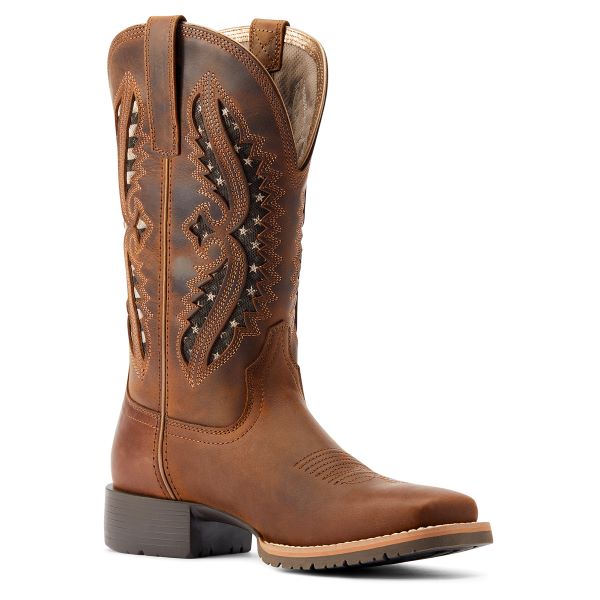 Ariat Distressed Tan Hybrid Rancher VentTek 360 Degree Western Boot 10044473