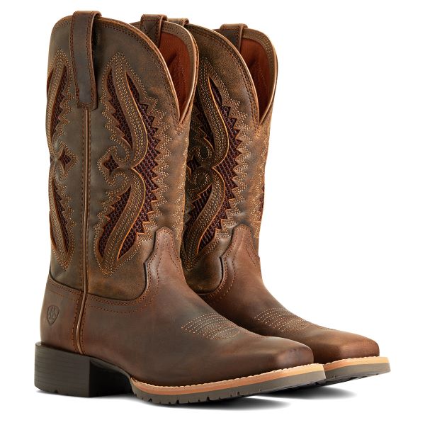 Ariat Distressed Tan Hybrid Rancher VentTek 360 Degrees Womens Western Boots 10040411