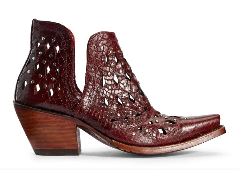 Ariat Dixon Red Snake Womens Western Ankle Booties 10031504