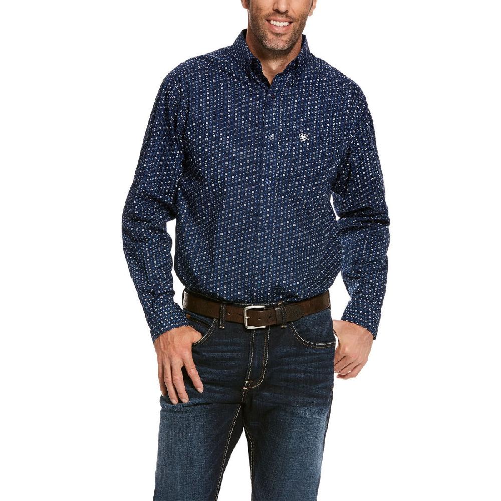 Ariat Dress Blue Trewin Classic Fit Mens Long Sleeve Shirt 10028024