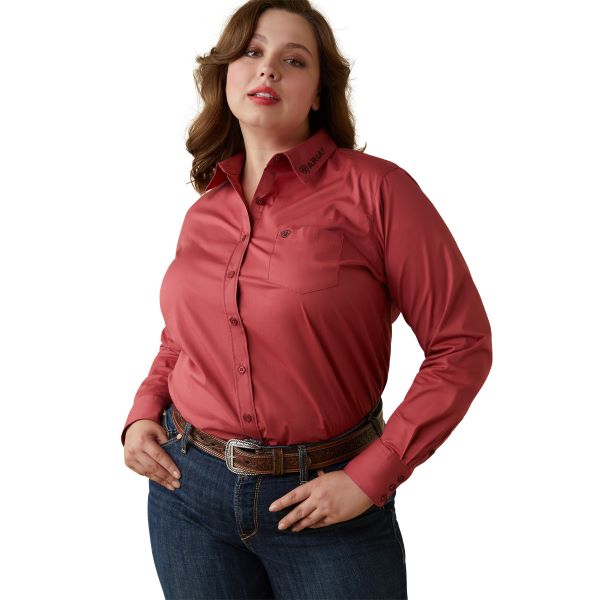 Ariat Earth Red With Pony Embroidery Team Kirby Women's Stretch Shirt 10043550