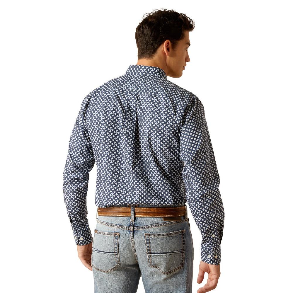 Ariat Emile Mood Indigo Fitted Men's Long Sleeve Shirt 10051245