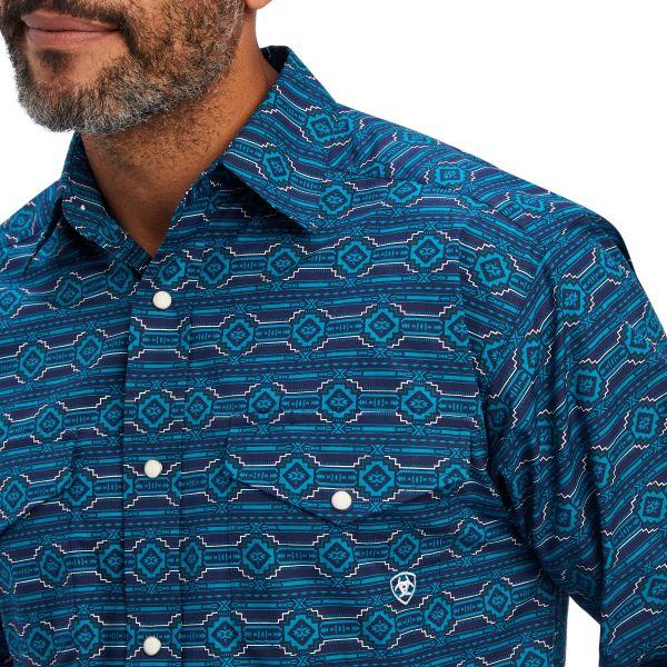Ariat Estate Blue Braylen Classic Fit Mens Western Snap Shirt 10041764