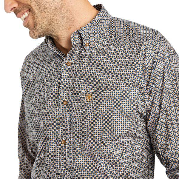 Ariat Estate Blue Greysen Classic Fit Men's Longsleeve Button Front Shirt 10042372