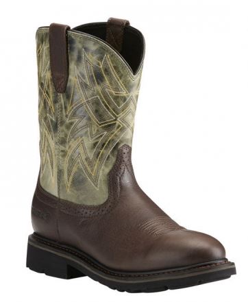 Ariat Everett Dark Chocolate Sage Western Work Mens Boot 10022550