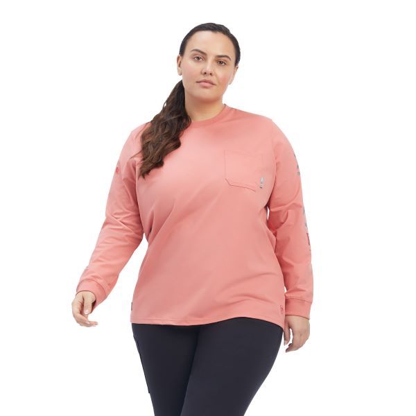 Ariat Faded Rose FR Stretch Logo Women's Longsleeve T-Shirt 10041406