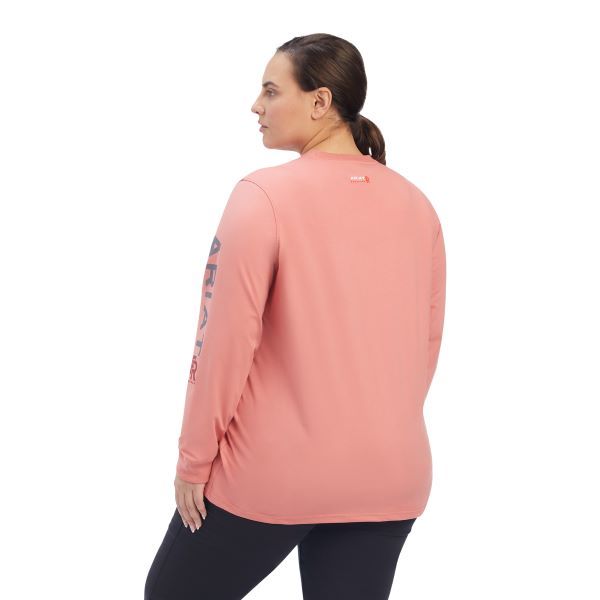 Ariat Faded Rose FR Stretch Logo Women's Longsleeve T-Shirt 10041406