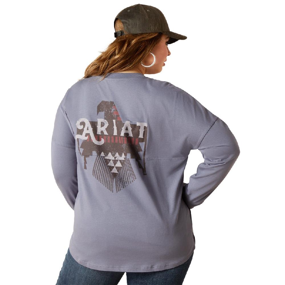 Ariat Folkstone Grey Thunderbird Women's Longsleeve T-Shirt 10047406