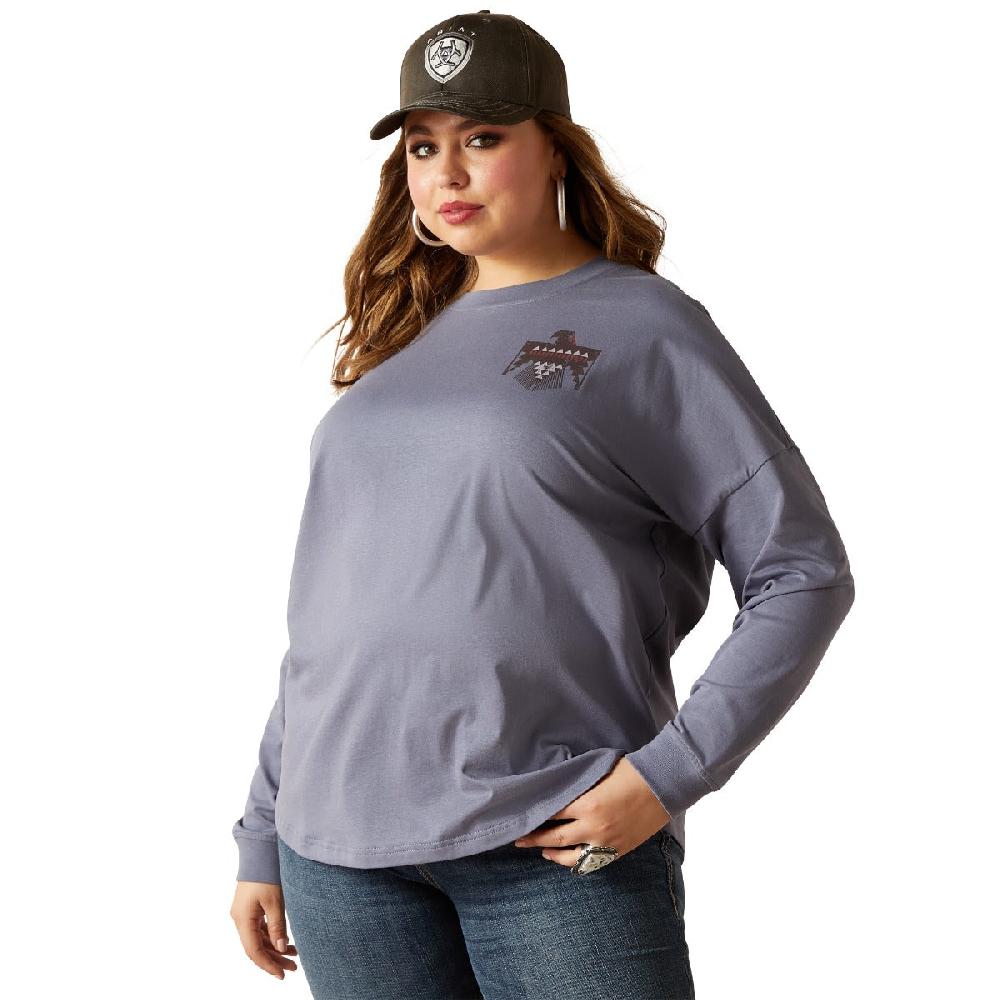 Ariat Folkstone Grey Thunderbird Women's Longsleeve T-Shirt 10047406