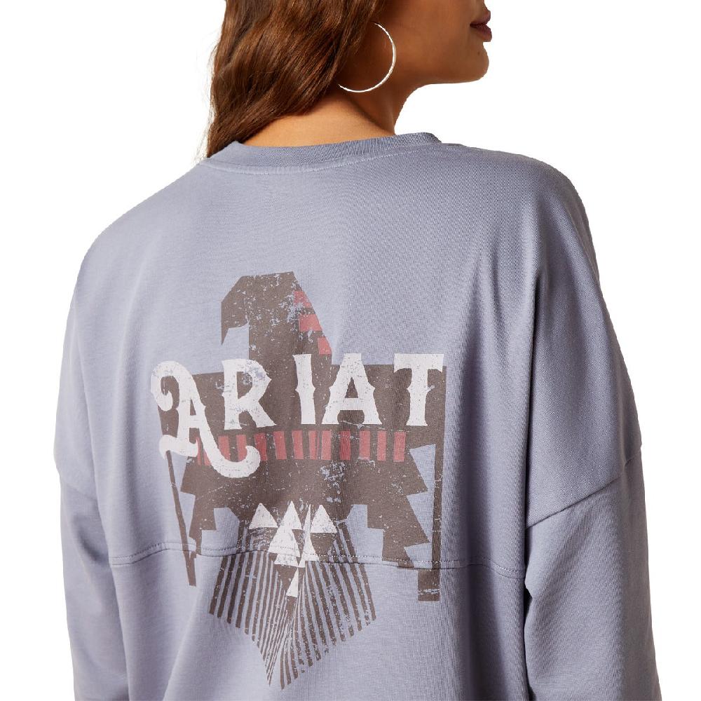 Ariat Folkstone Grey Thunderbird Women's Longsleeve T-Shirt 10047406