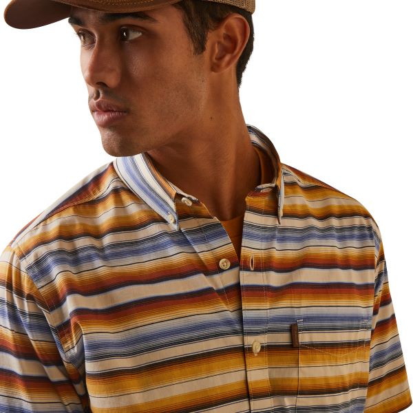 Ariat Golden Serape Sunset Serape Stretch Modern Fit Short Sleeve Men's Shirt 10043703