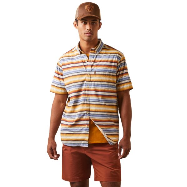 Ariat Golden Serape Sunset Serape Stretch Modern Fit Short Sleeve Men's Shirt 10043703
