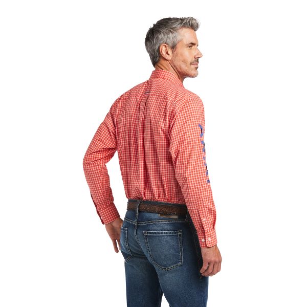 Ariat Grenadine Pro Team Percey Mens Long Sleeve Plaid Shirt 10039732