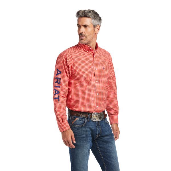Ariat Grenadine Pro Team Percey Mens Long Sleeve Plaid Shirt 10039732