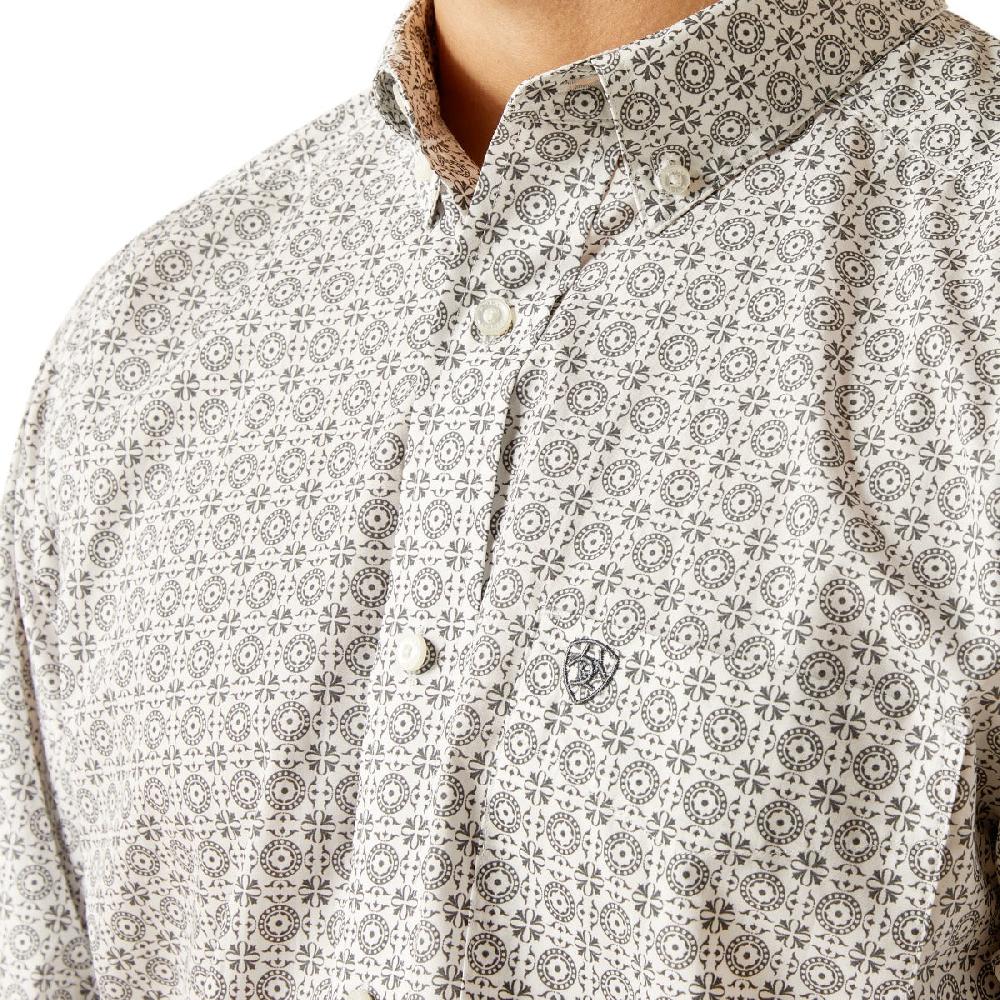 Ariat Grey Jimmy Men's Collared Fitted Button Down Shirt 10051525