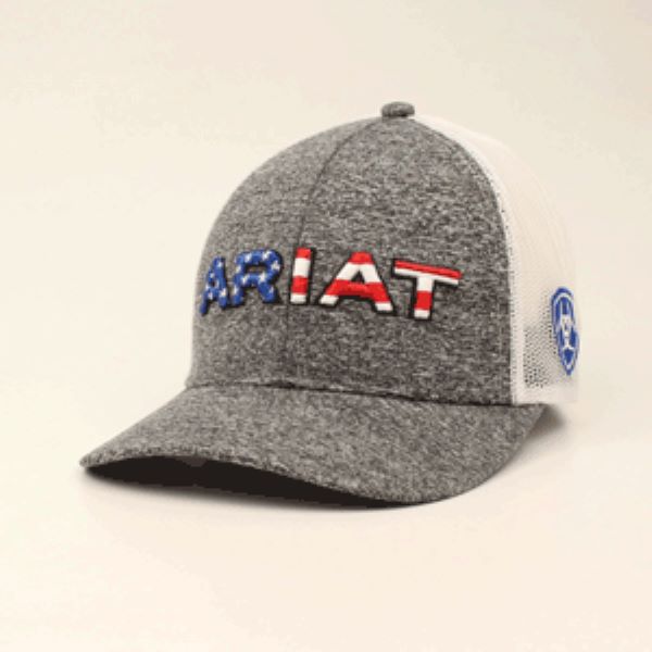 Ariat Grey Mens Cap with Embroidered Logo A300009406
