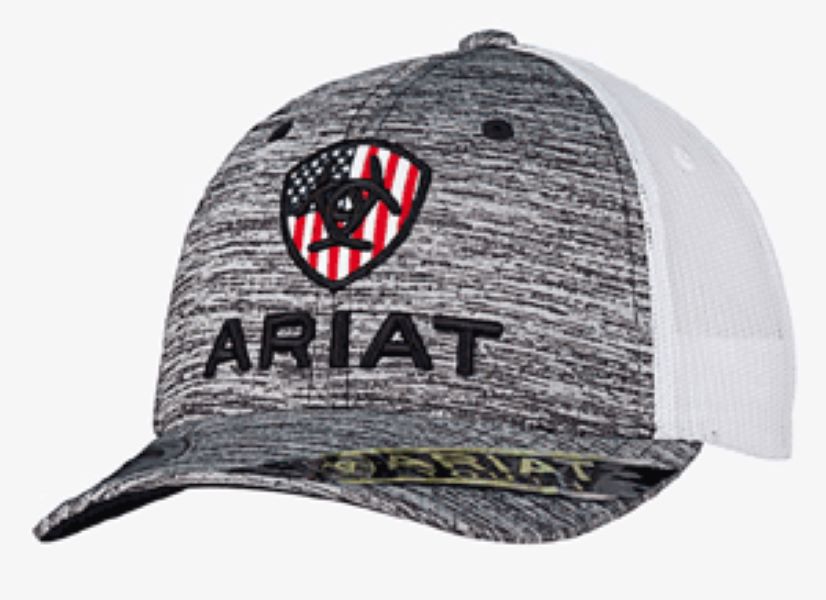 Ariat Grey Youth Cap with Ariat Logo Flag Patch A300008706