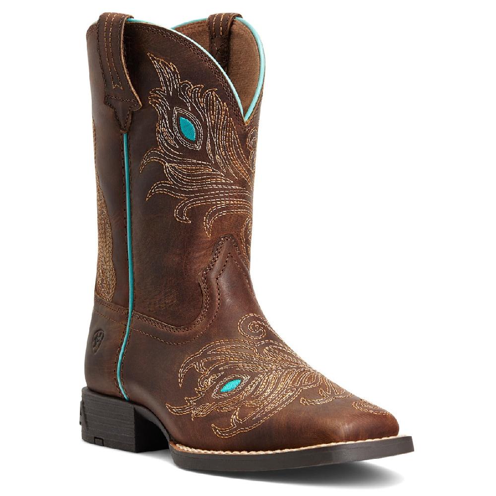 Ariat Hat Box Brown Bright Eyes II Kids Western Boots 10040257
