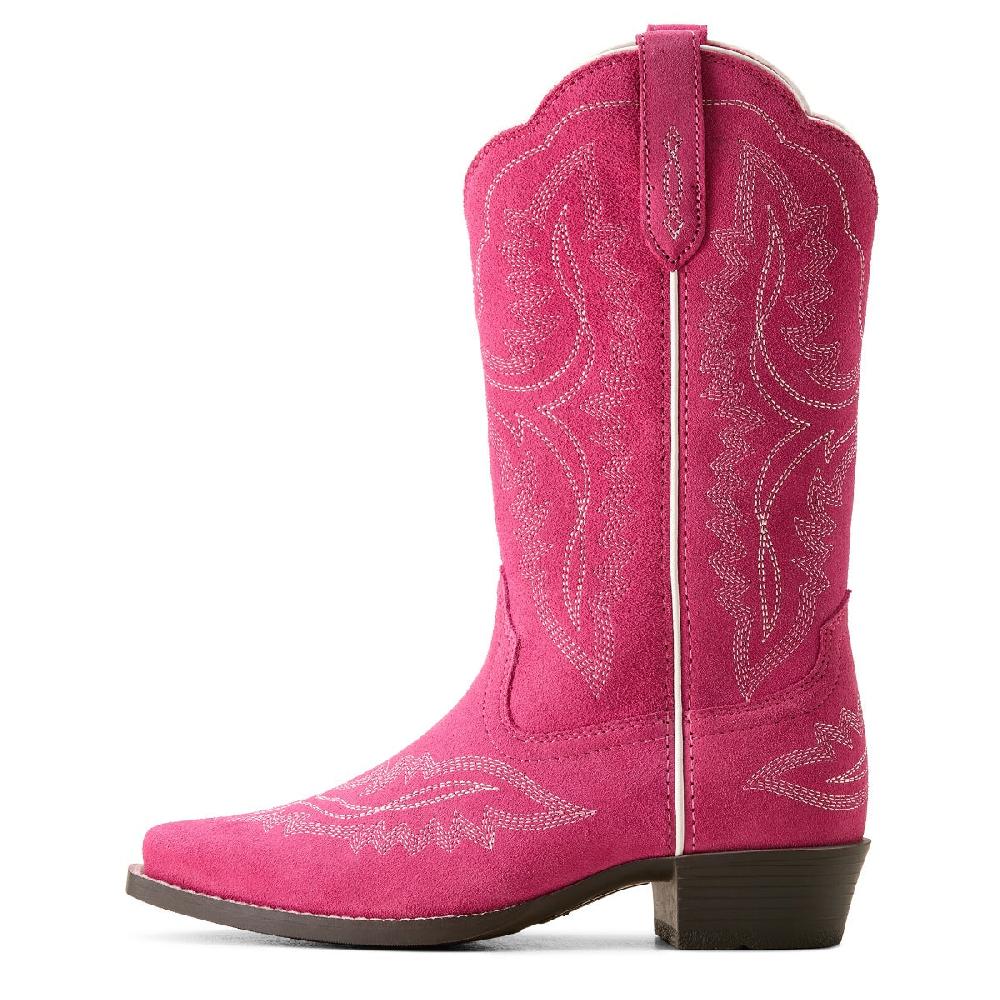 Ariat Haute Pink Suede Casanova Girl's Snip Toe Western Boots 10053780