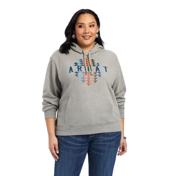 Ariat Heather Gray REAL Beartooth Womens Hoodie 10041632