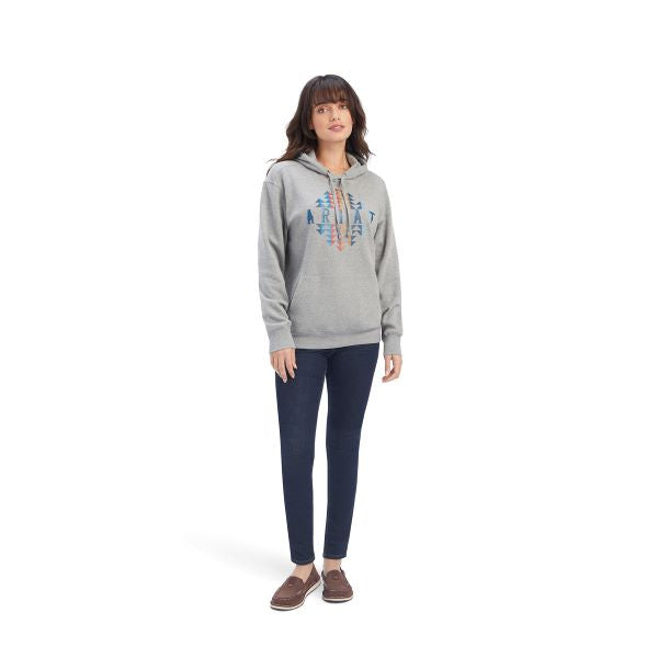 Ariat Heather Gray REAL Beartooth Womens Hoodie 10041632