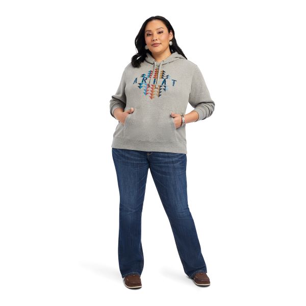 Ariat Heather Gray REAL Beartooth Womens Hoodie 10041632