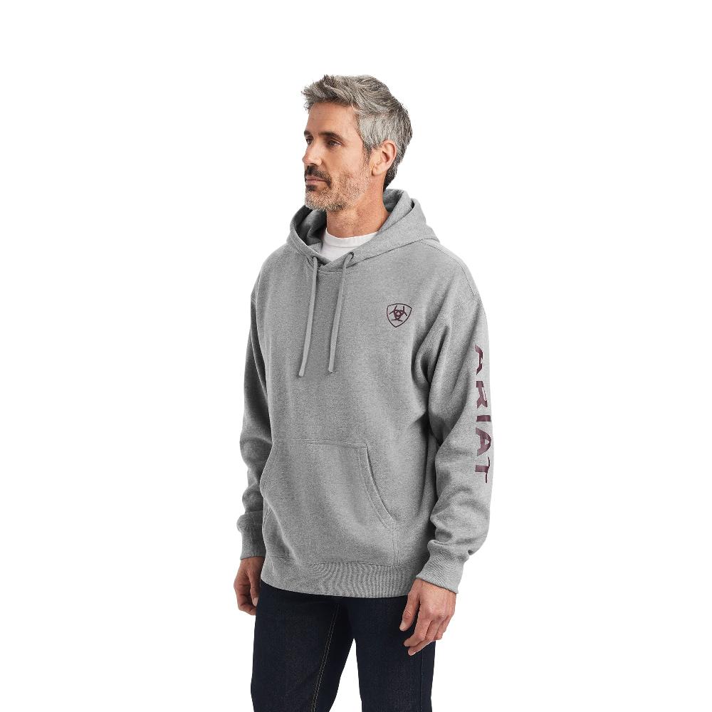 Ariat Heather Grey Logo Men's Hoodie 10040817