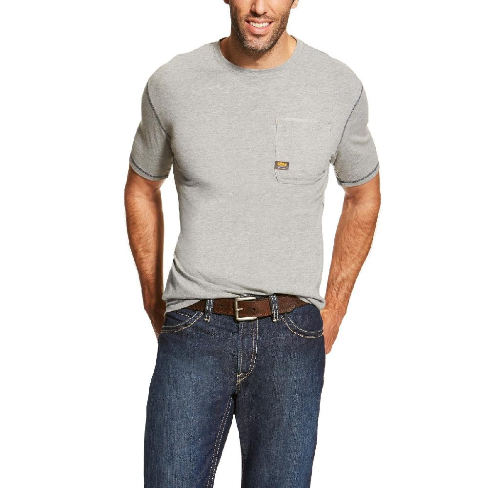Ariat Heather Grey Rebar Workman Men's T-shirt 10019131
