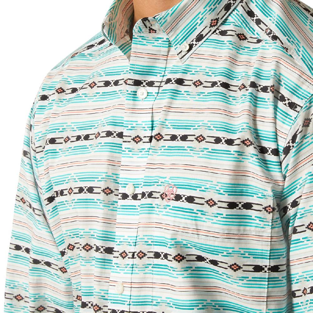 Ariat Ice Green Jefferson Men's Collared Longsleeve Button Down 10051495