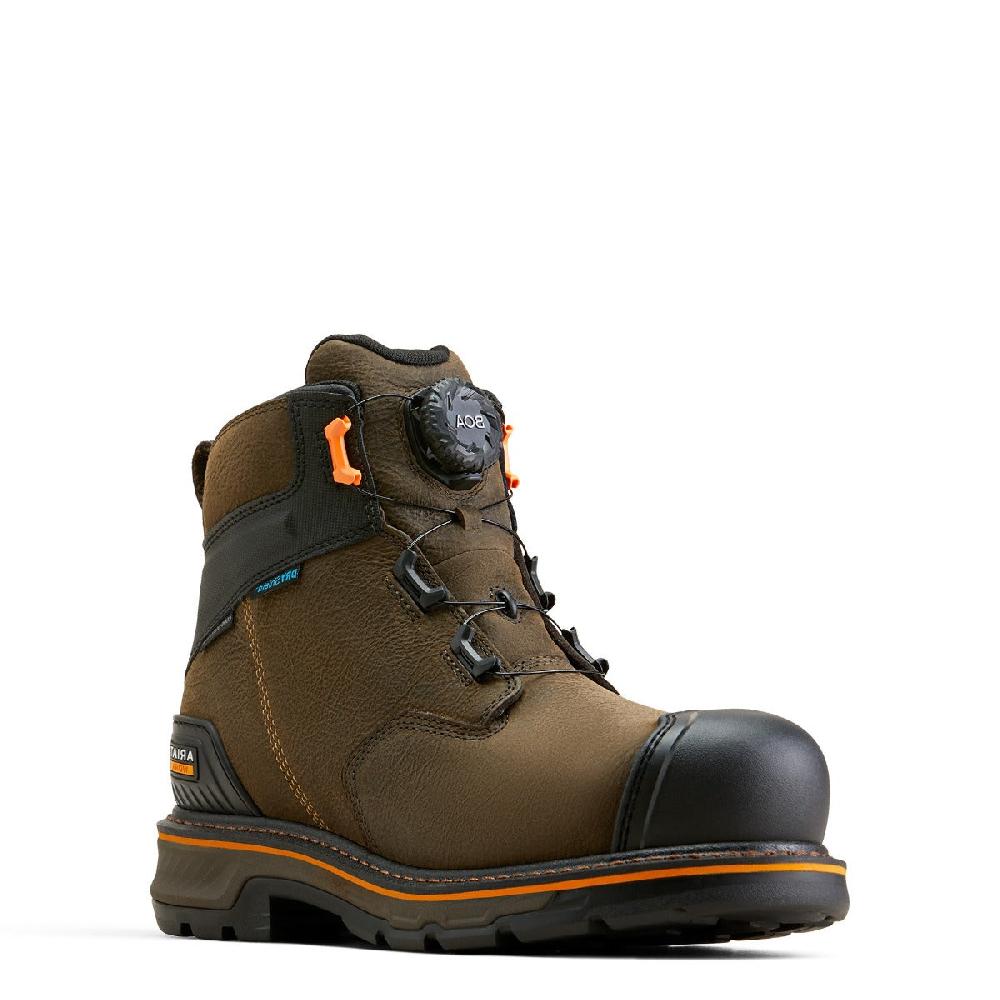 Ariat Iron Coffee Stump Jumper Men's 6 inch BOA Waterproof Composite Toe Work Boots 10048060