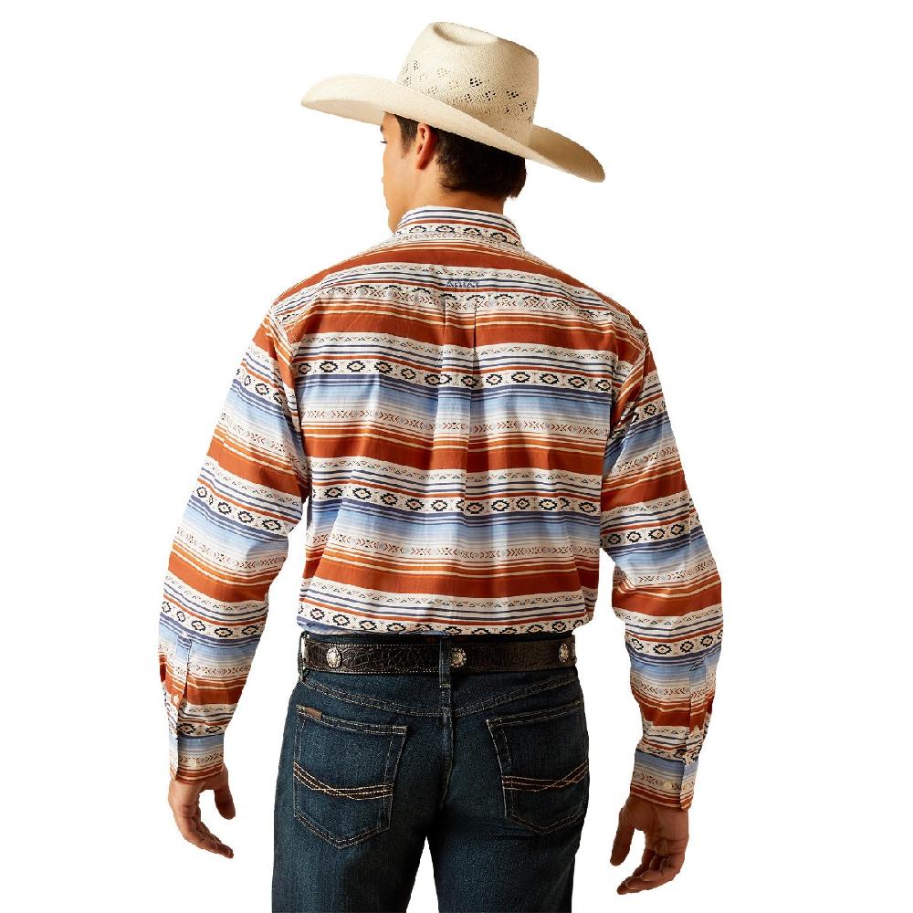 Ariat Jasper Stone Stripe/Aztec Print Dexter Men's Long Sleeve Shirt 10048431