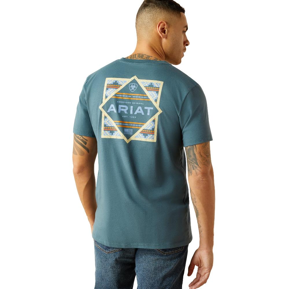 Ariat Lagoon Green Puebla Serape Men's T-Shirt 10058897