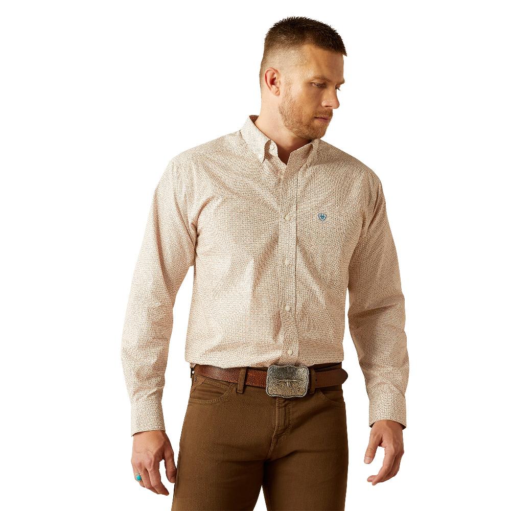 Ariat Light Brown Johnny Classic Fit Men's Long Sleeve Shirt 10054699