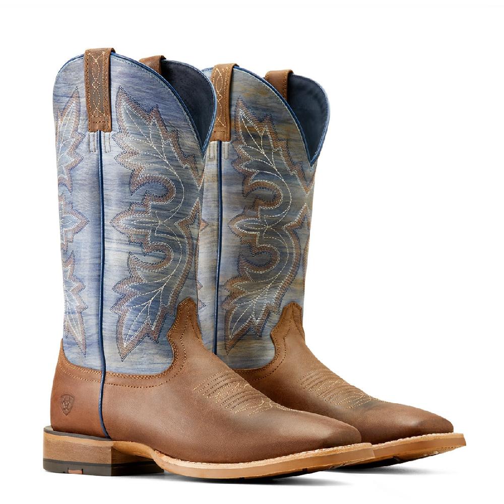 Ariat Loco Brown/Cloud Blue Standout Men's 13 Inch Wide Square Toe Cowboy Boots 10050890