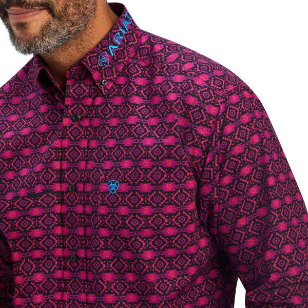 Ariat Magenta Team Markus Mens Classic Fit Shirt 10041783