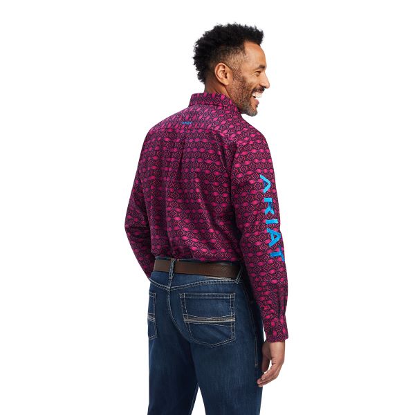 Ariat Magenta Team Markus Mens Classic Fit Shirt 10041783