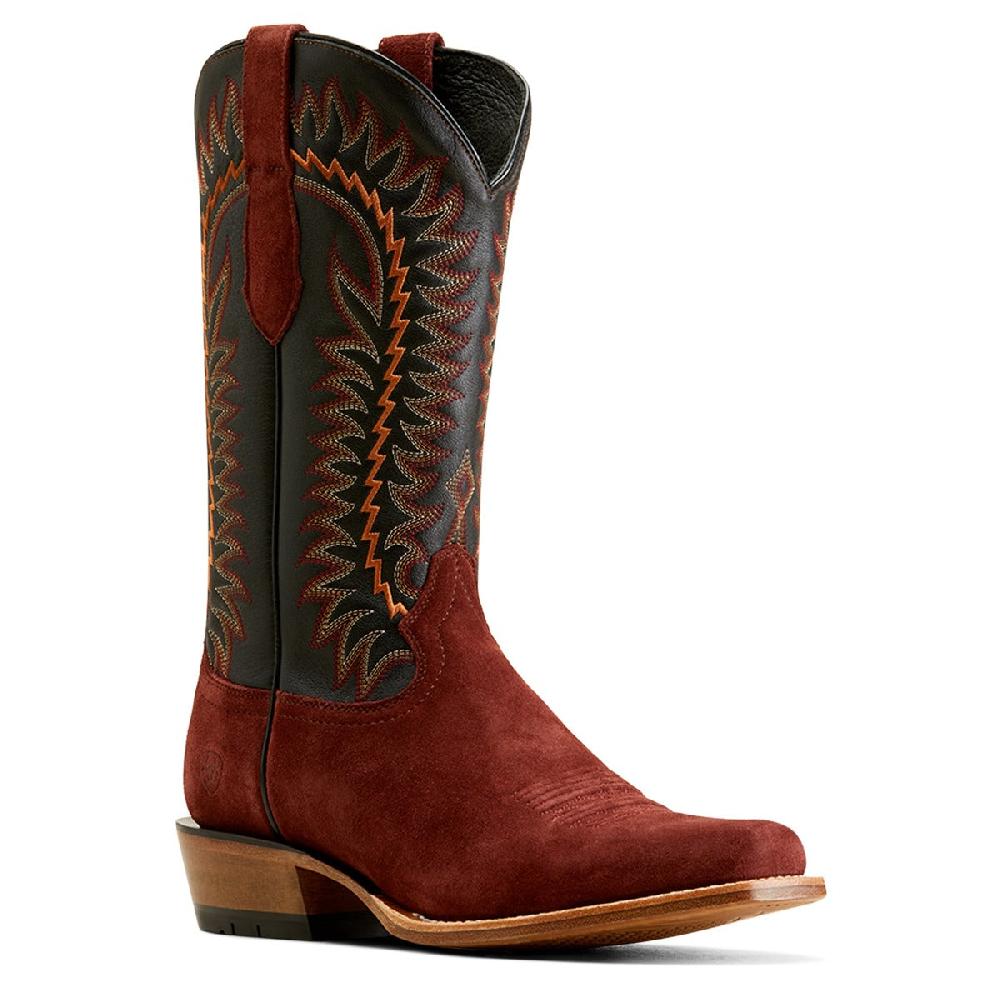 Ariat Mahogany Roughout/Black Men's Futurity Time Cowboy Boots 10047719