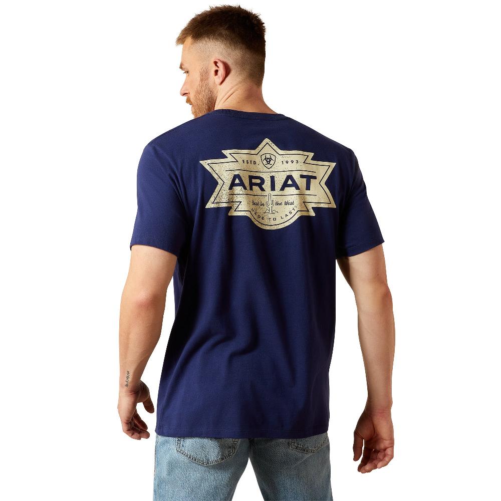 Ariat Medieval Blue Mesa Motif Men's Lockup Short Sleeve T-Shirt 10065904