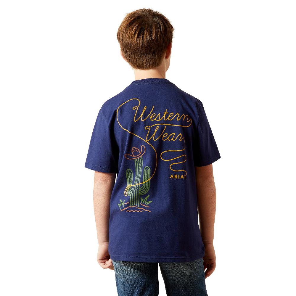 Ariat Medieval Blue Neon Cactus Boys' T-Shirt 10065977