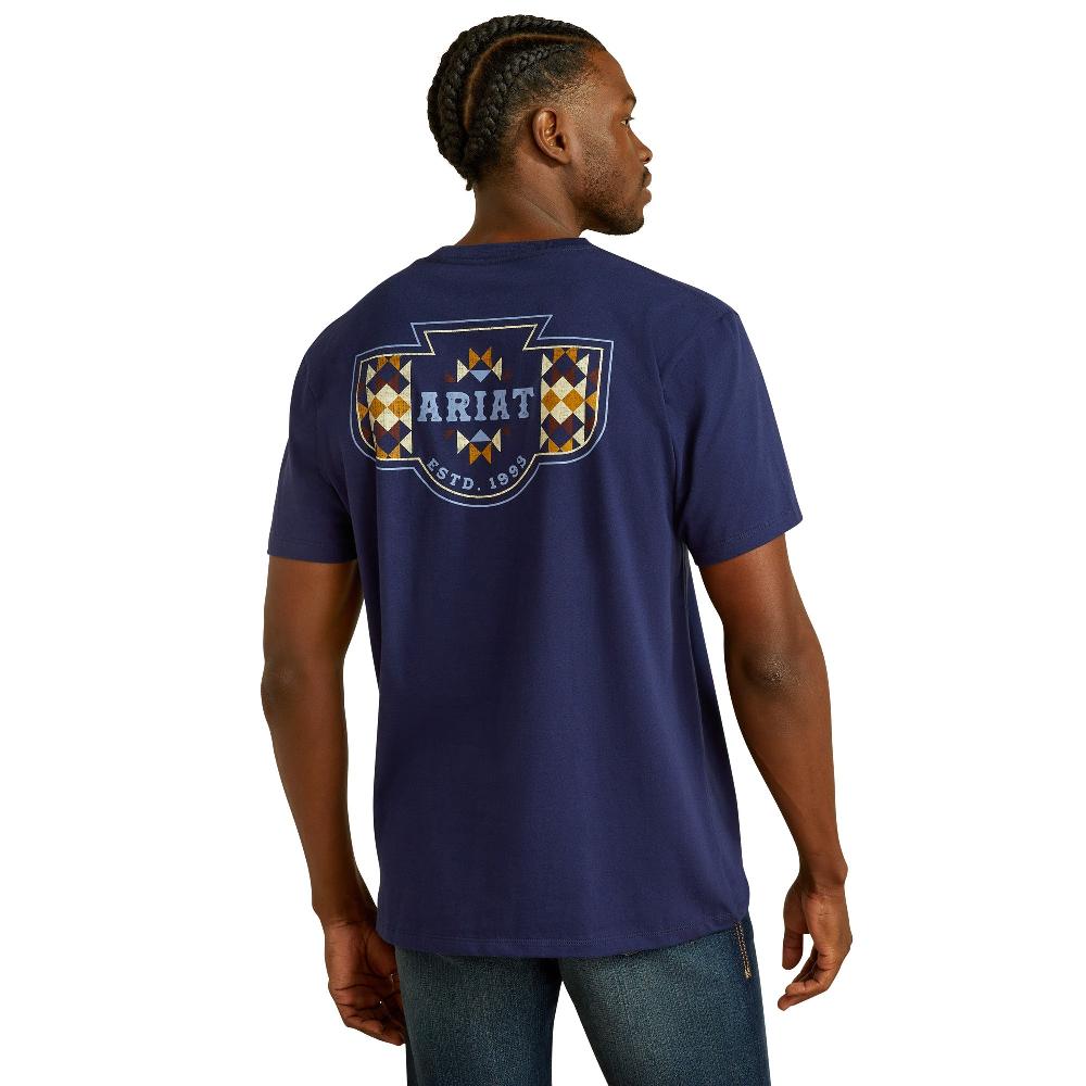 Ariat Medieval Blue Woven West Men's Graphic T-Shirt 10062418