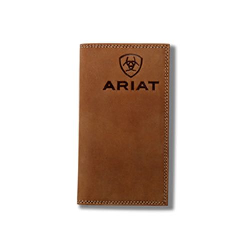 Ariat Medium Brown Men's Embossed Rodeo Wallet A3548044
