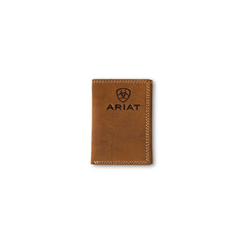Ariat Medium Brown Men's Trifold Wallet A3548144