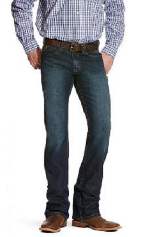 Ariat Men's Dark Indigo M7 Straight Leg Slim Fit Stretch Jeans 10026041